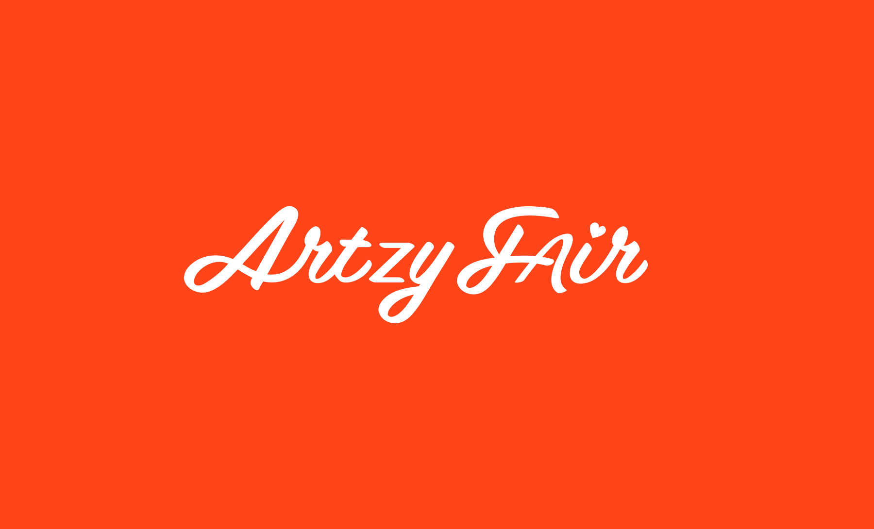 Artzy Fair script logo design