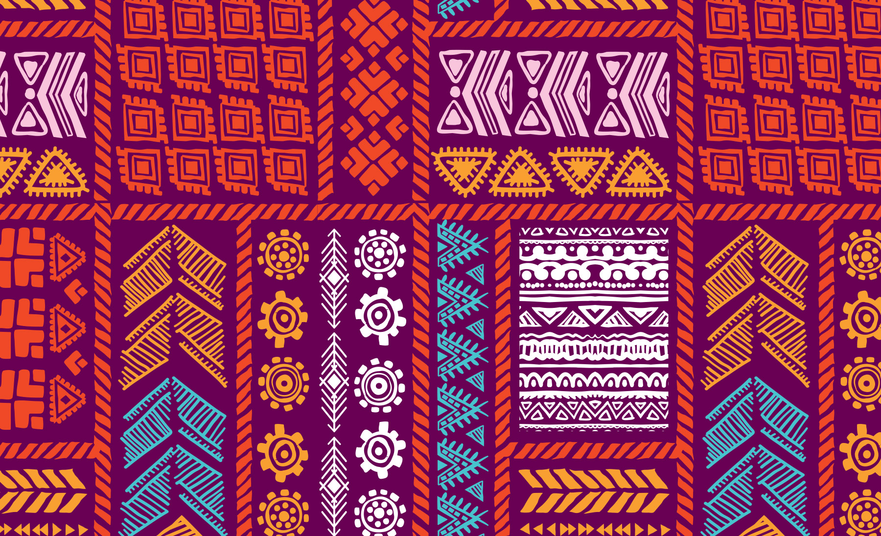 Festive brightly colored pattern