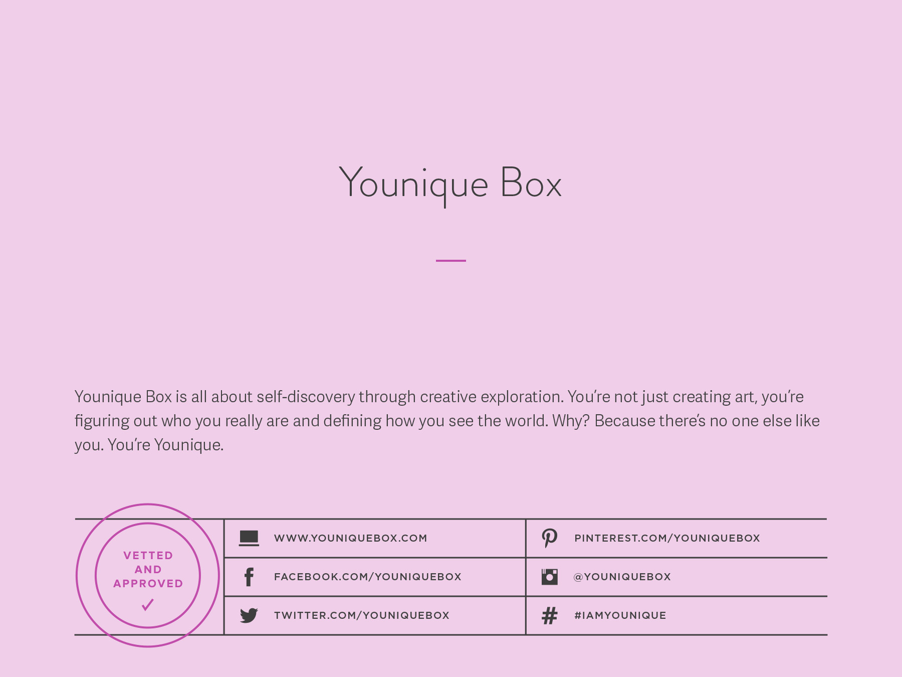 Younique Box company naming process