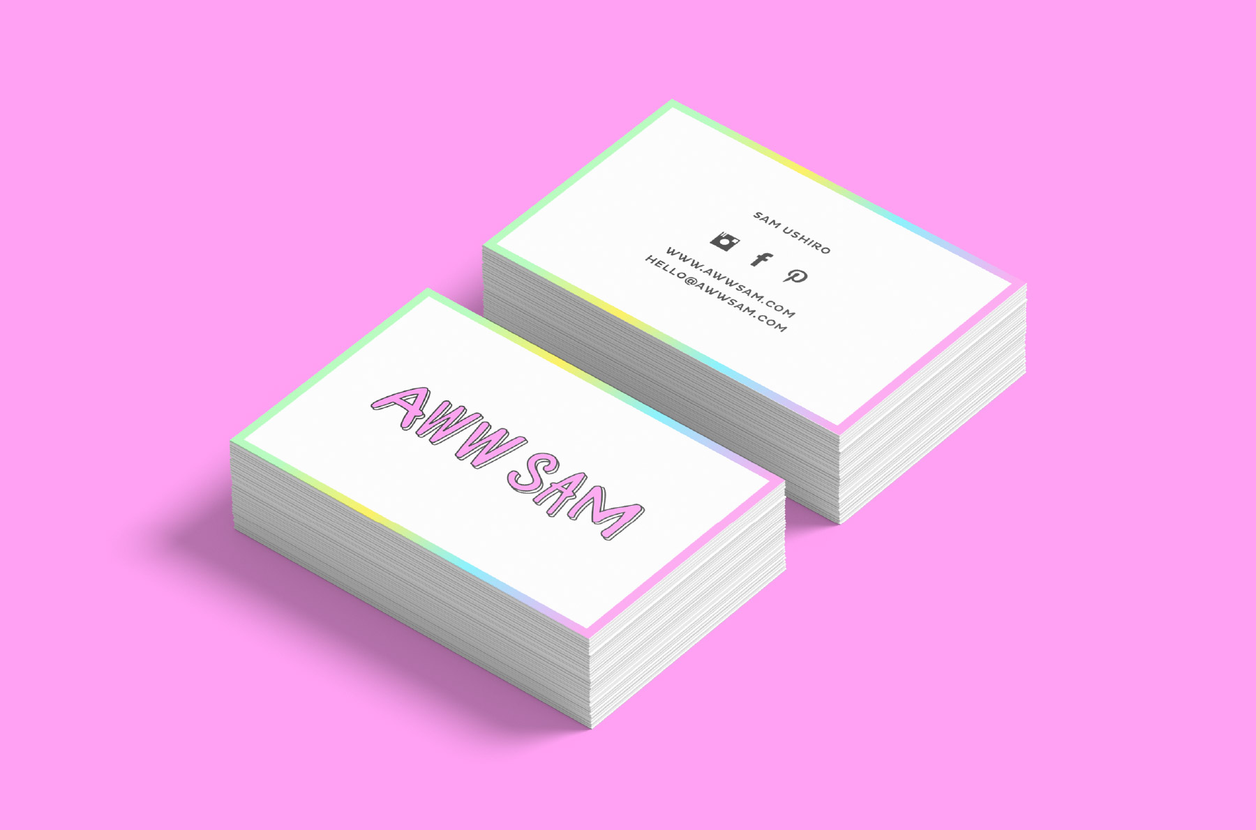 Craft blogger business card design