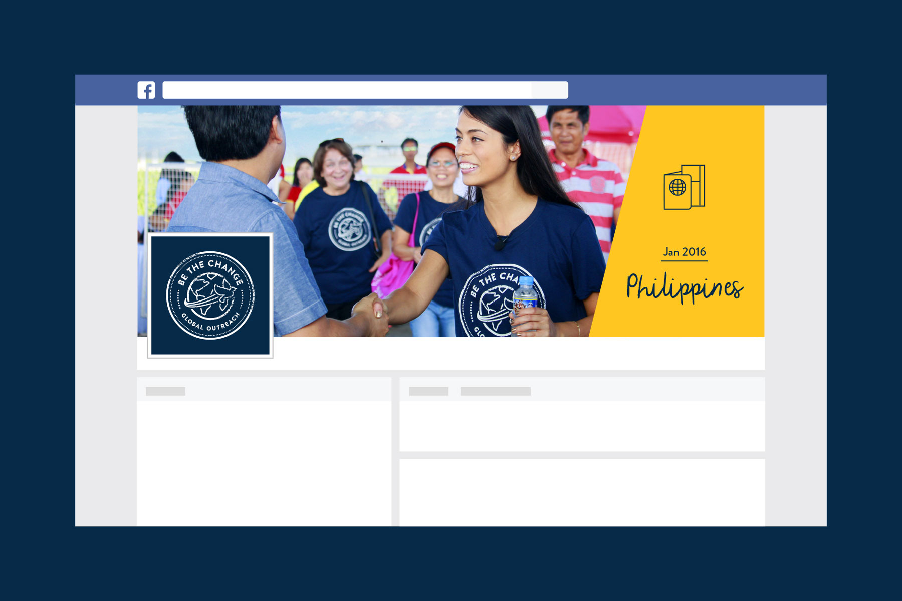 Facebook profile design for service org