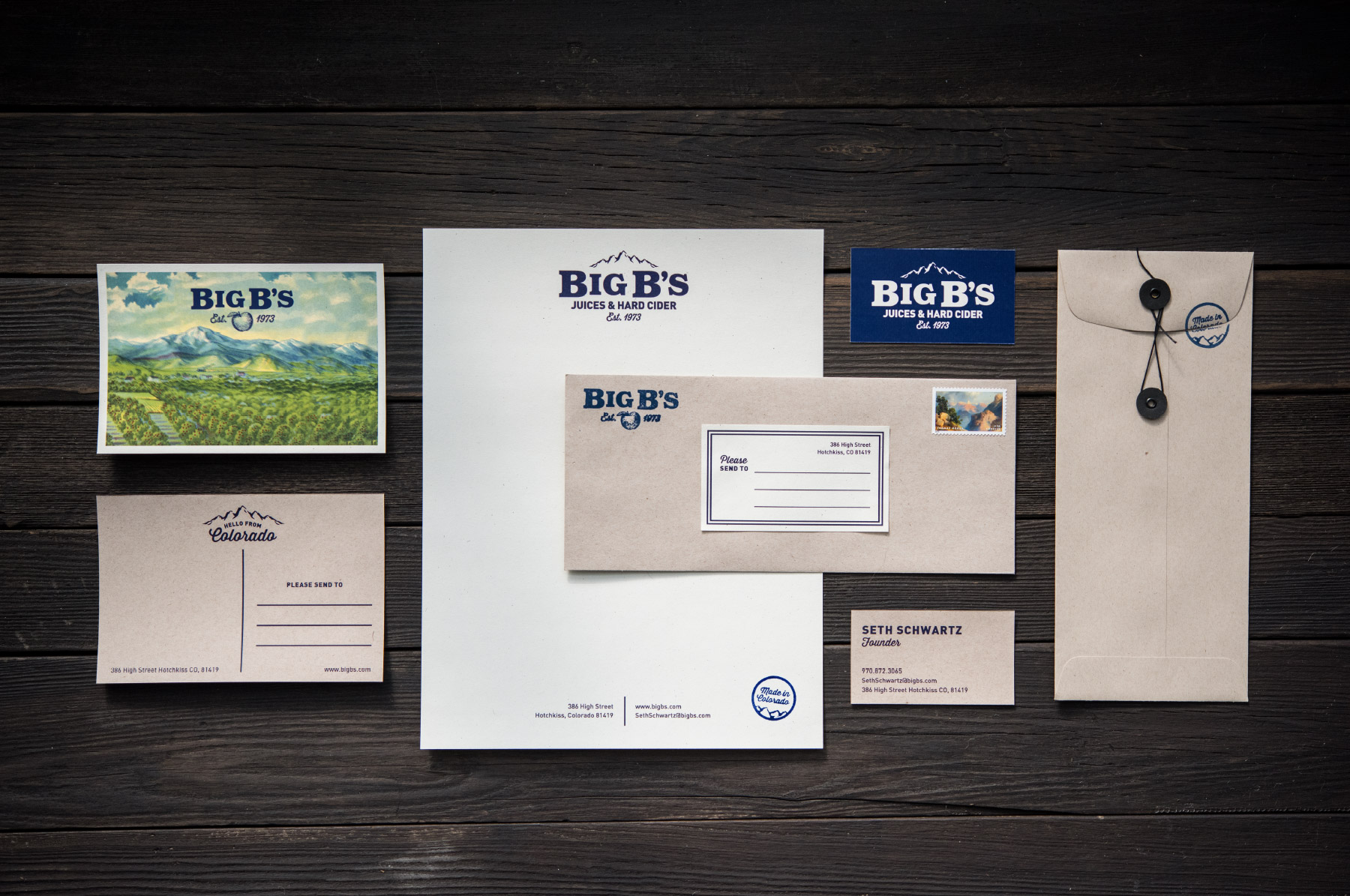 Time-honored rustic, branding stationery