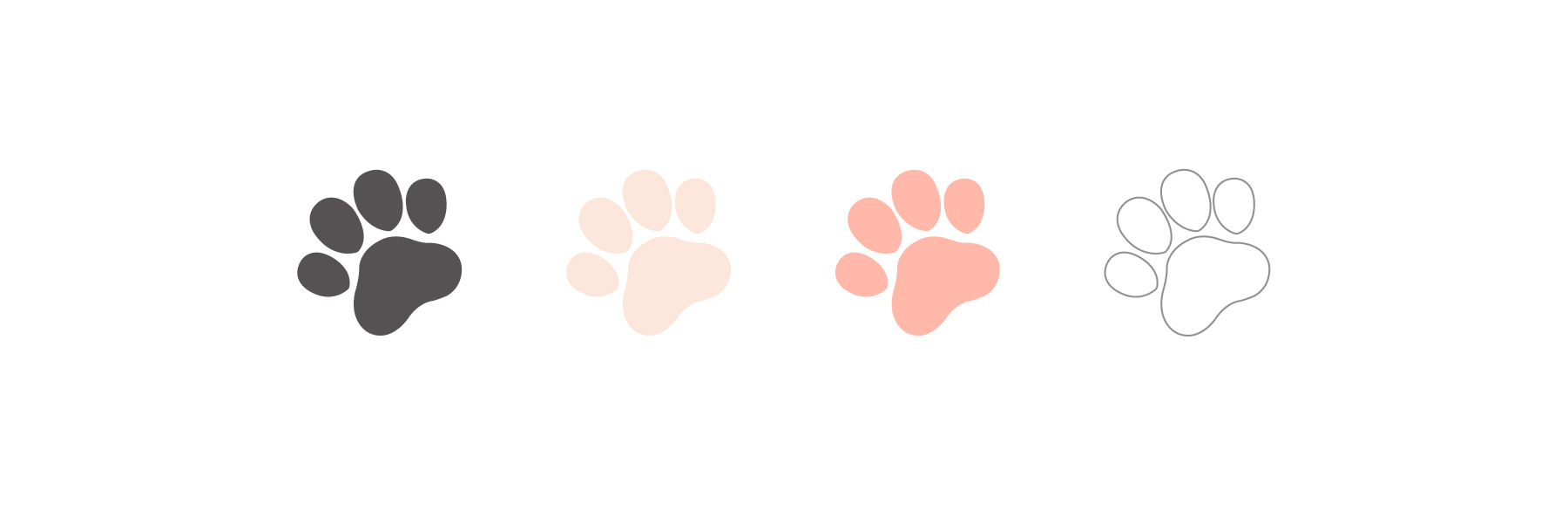 Puppy paw print drawings