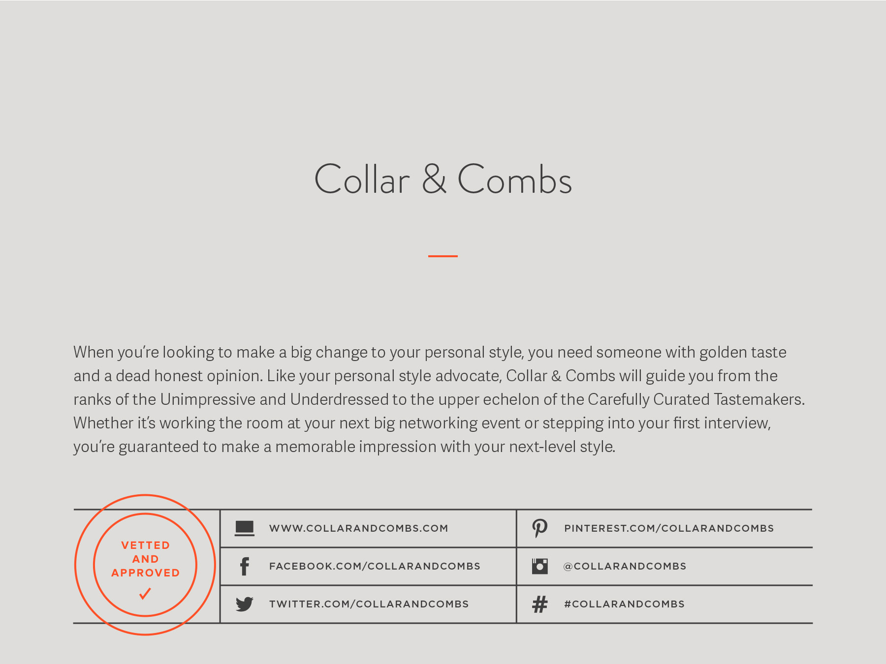 Collar and Combs company naming process