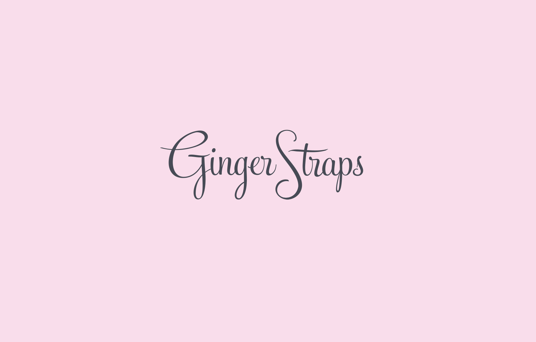 Cute lettering for GingerStraps fashion logo