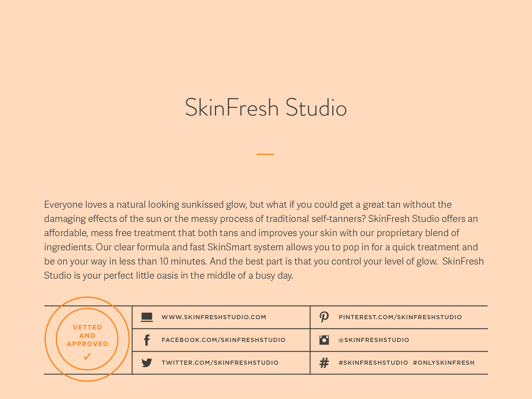 SkinFresh Studio company naming process