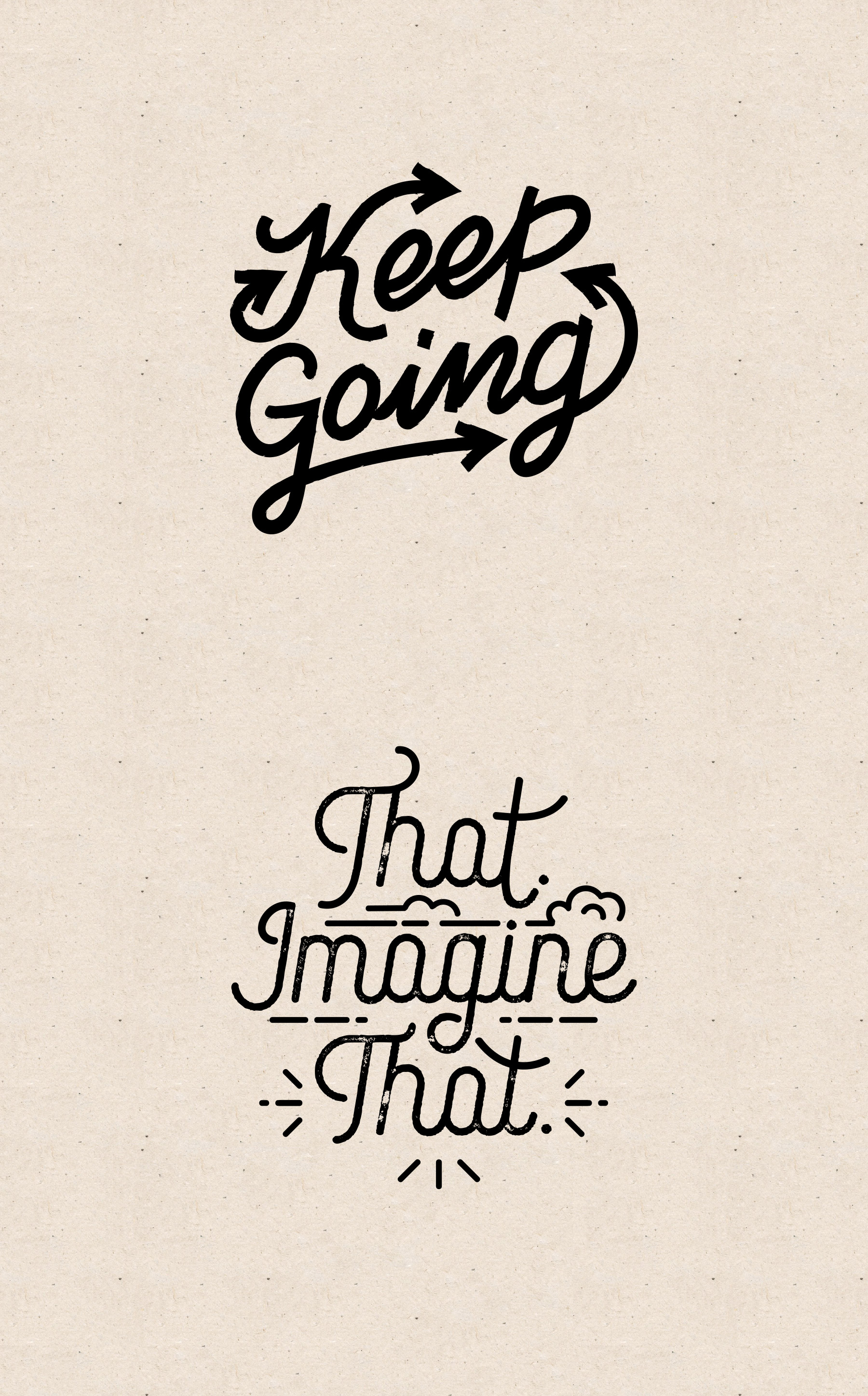 Fun hand lettering for motivational messages