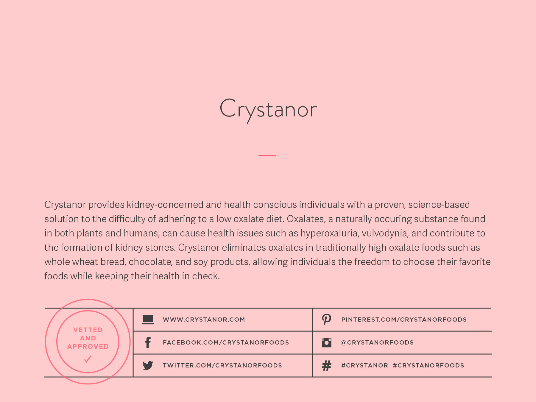 Crystanor company naming process