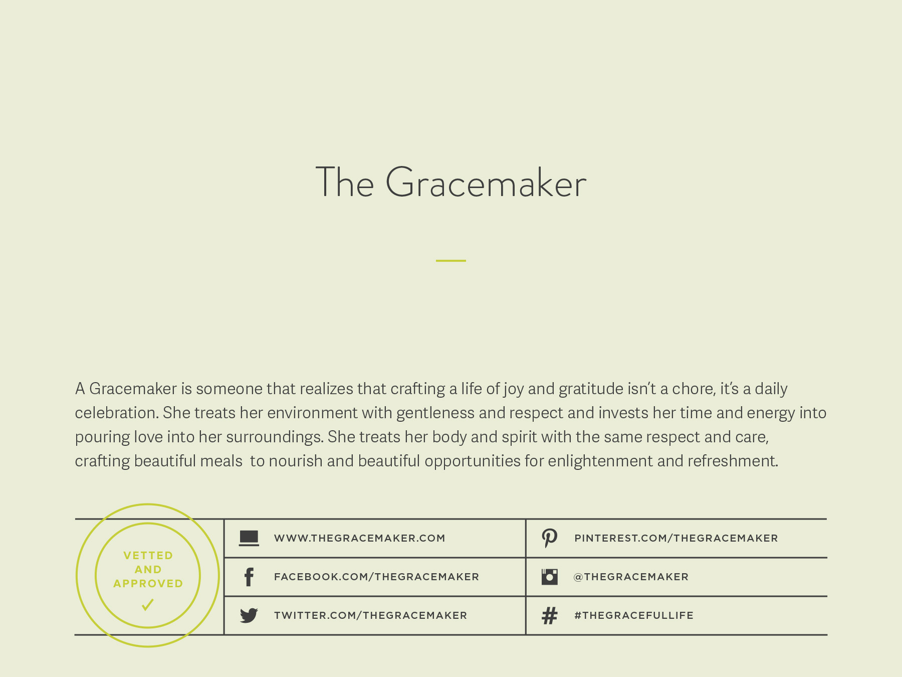The Gracemaker company naming process