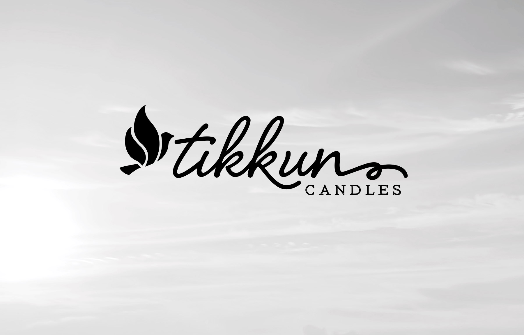 Calming candle company logo design