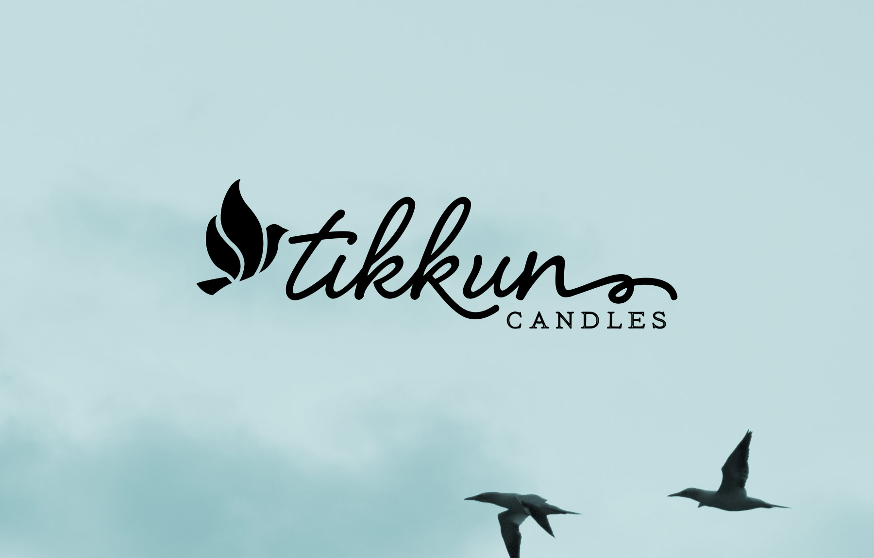 Soothing logo design for Tikkun Candles