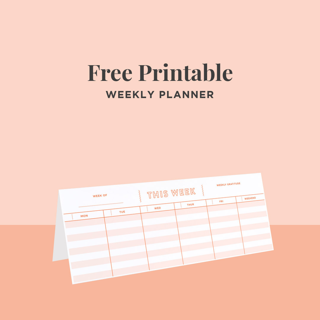 Small Business Freebies | Free Printable Weekly Planner