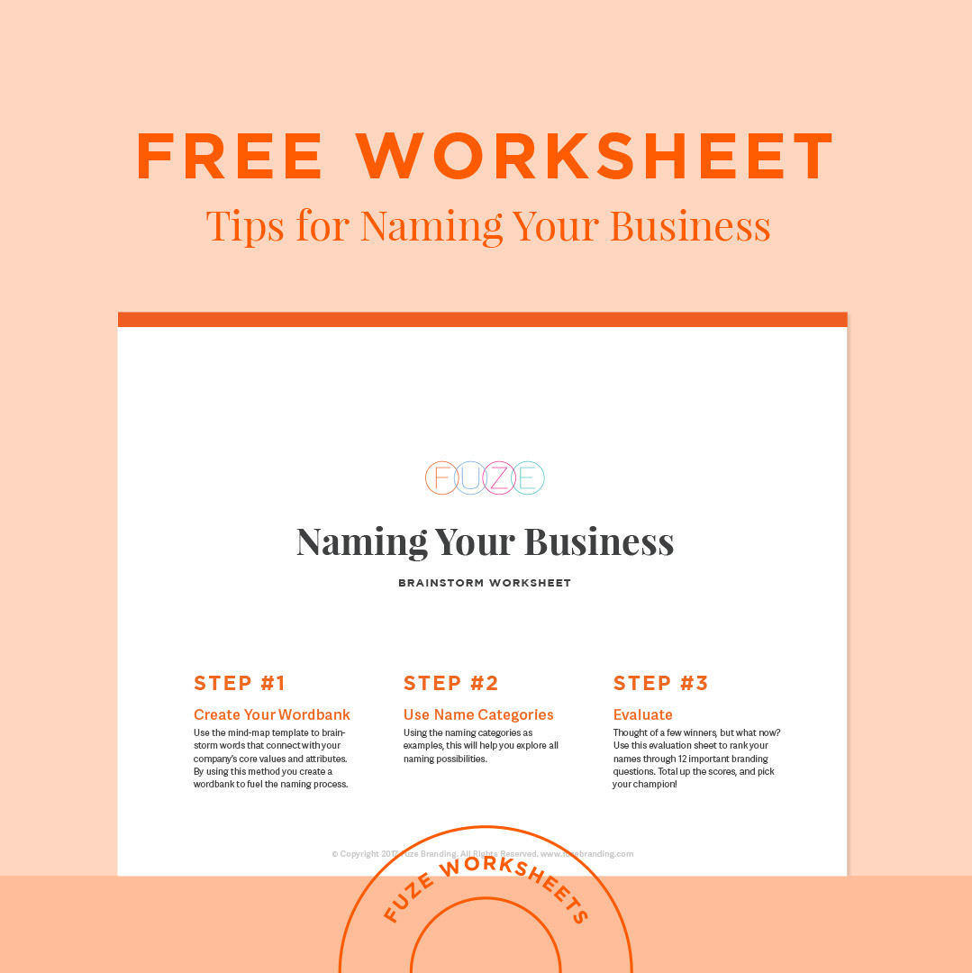 Free Small Business Brainstorm Worksheet | Tips for Naming Your Business