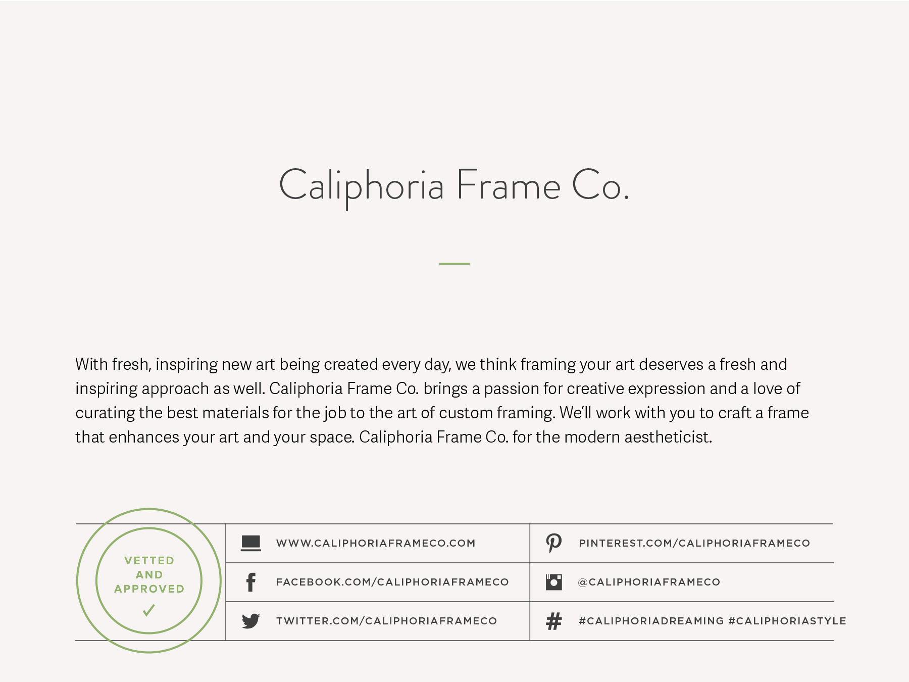 Small business naming for a custom frame and display design studio with a modern, customer-centric approach