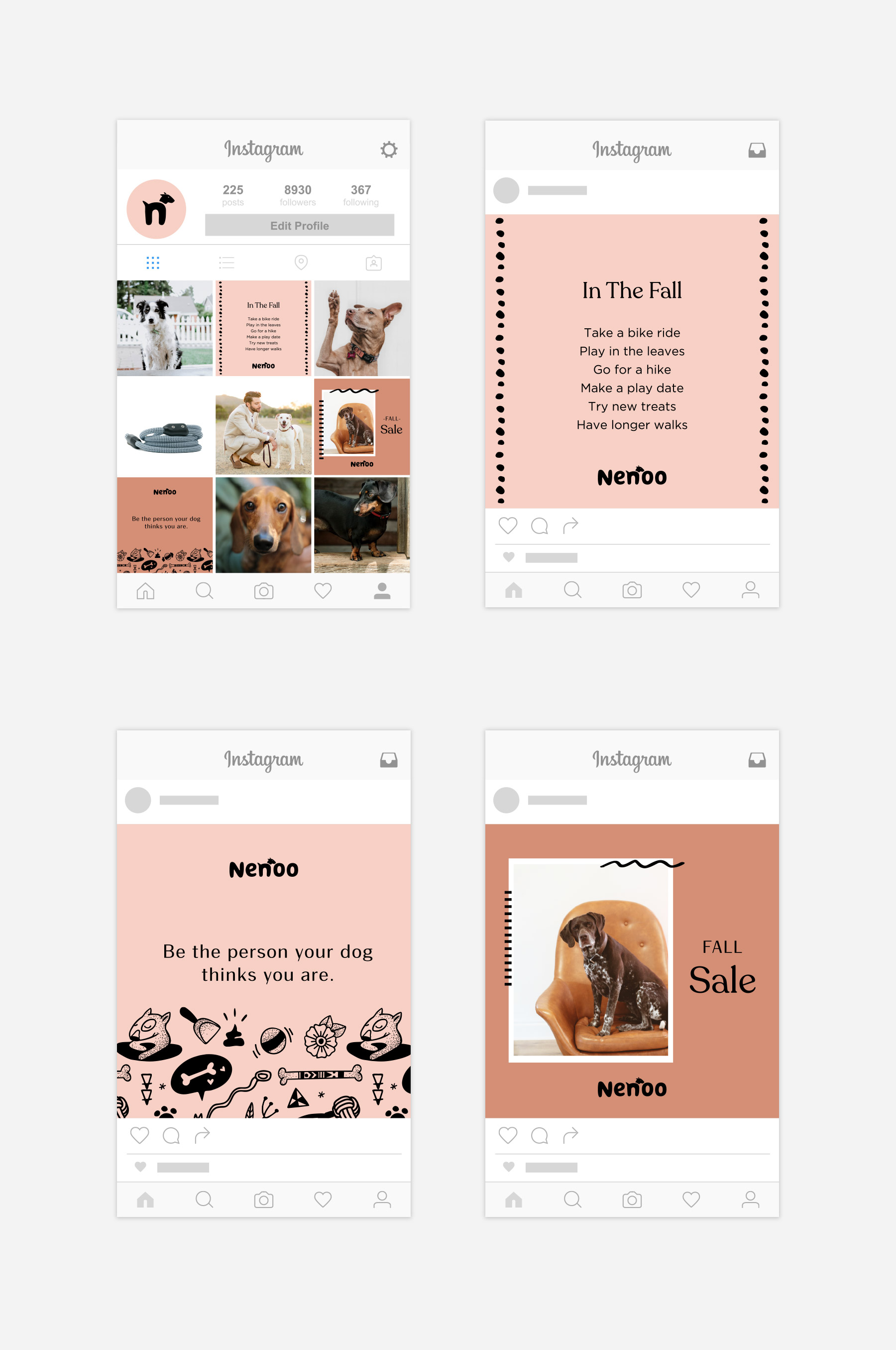 Social Media Post Templates for Dog Accessories Brand