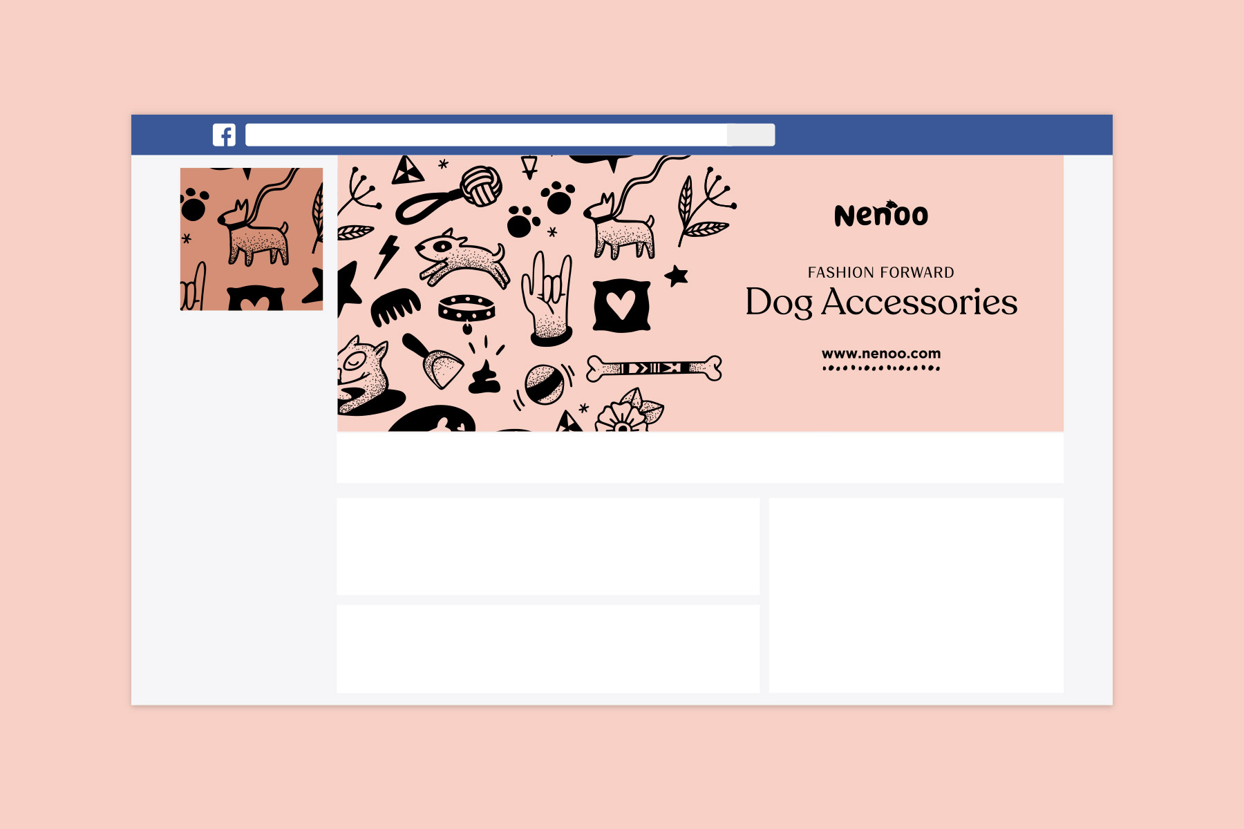 Facebook banner for dog accessories company