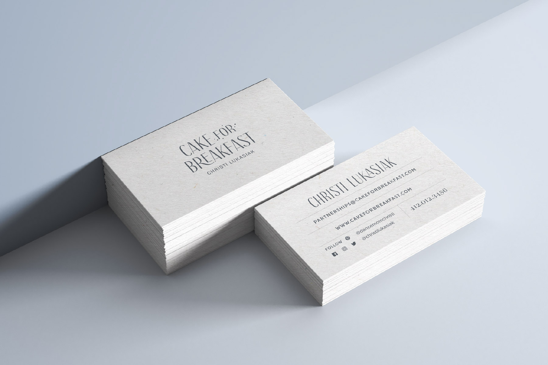 embossed fashion blogger business card