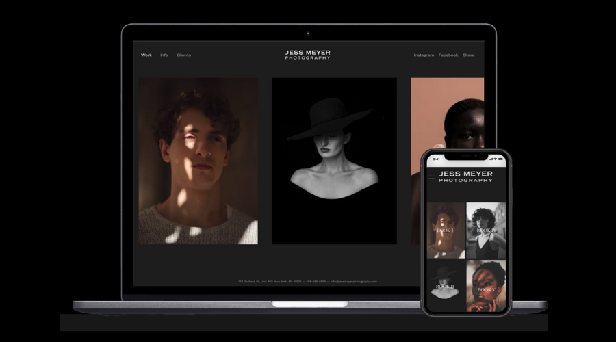 Photography web template Reel